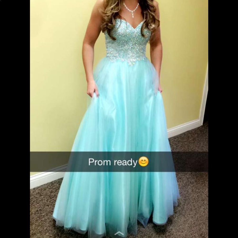 Aqua blue, Cecily Brown dress